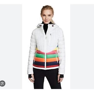 Perfect Moment Rainbow Chevron Down Ski Jacket Size Medium